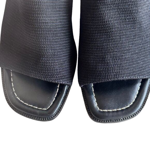 Donald J Pliner JAYLYN Stretch Mule Sandal Black Fabric Block Heel 8.5 - Picture 7 of 13